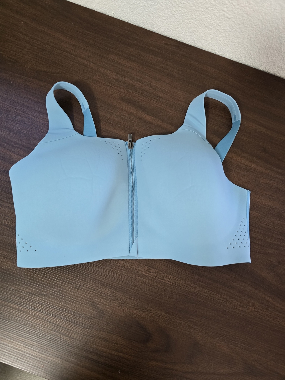 VSX Sky Blue Front Zip High-Support Sports Bra